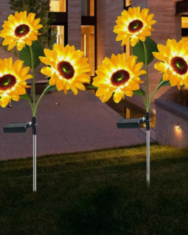 3 Head Sunflower flower lamp solar