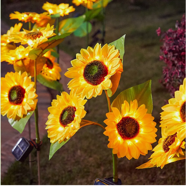 3 Head Sunflower flower lamp solar - Image 5